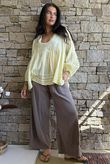 Sa Caleta Cotton Artist Smock Top Lemon